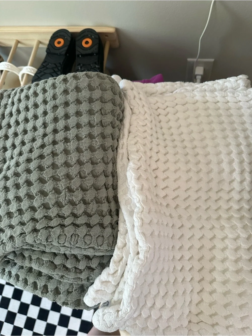 Casaluna set of 2 Waffle Body Pillow Covers